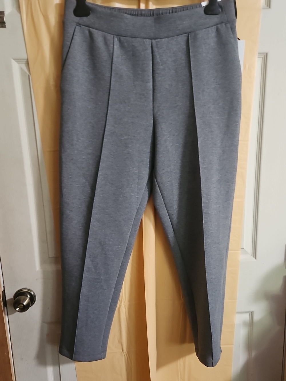 CALIA Women's Soft Scuba Tapered Pant: DARK HEATHER GRAY: NEW WITH TAGS: SZ L